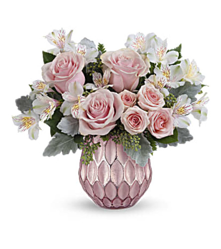 Teleflora's Pink Pastel Bouquet - Deluxe. An arrangement by Marivel's Florist and Gifts.