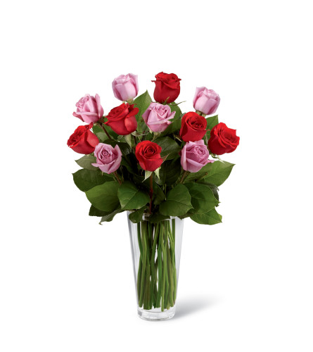 The FTD® Red and Lavender Rose Bouquet