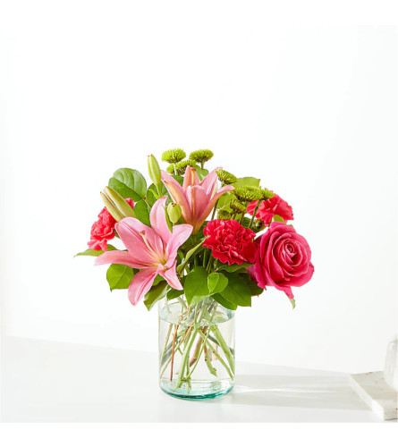 A Watermelon Crush Bouquet - Standard. An arrangement by Syd Kemsley Florist.