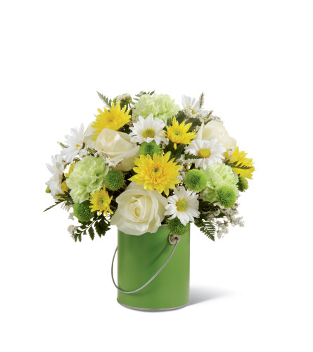 Bouquet 'Joy: Roses, Carnations and solitary Daisy Poms' - order