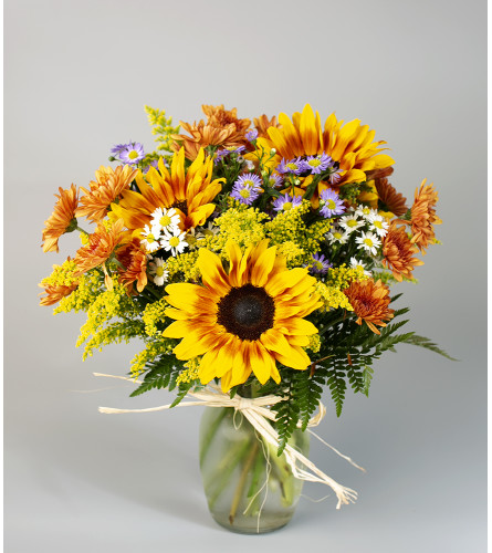 Wild Sunflower Field. An arrangement by Seithel's Florist.