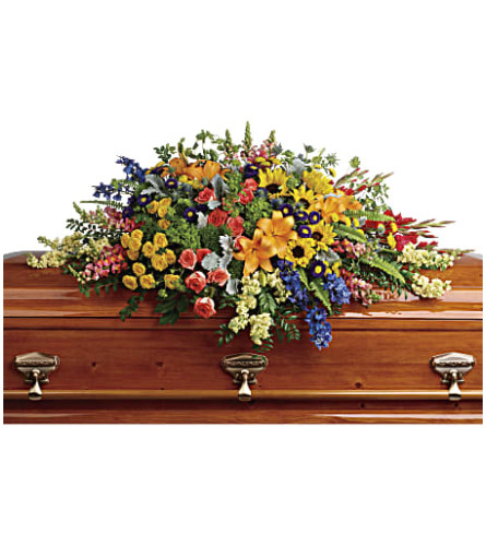 Teleflora's Colorful Reflections Casket Spray