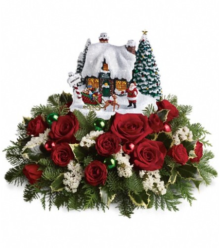 Thomas Kinkade Santa's Workshop by Teleflora - Standard. An arrangement by GardeLina Flowers.