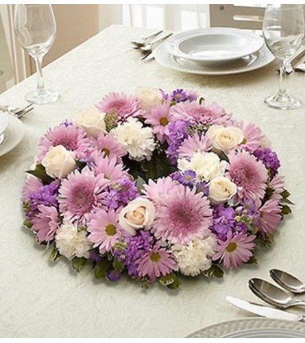 Lavender and White Centerpiece