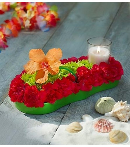 Fresh Flower Flip Flop™ Centerpiece