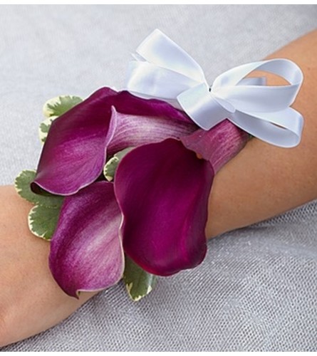 Purple Elegance Corsage - Mini Calla Lily