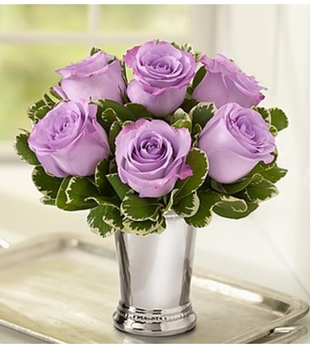 Julep Cup Rose Arrangement - Lavender