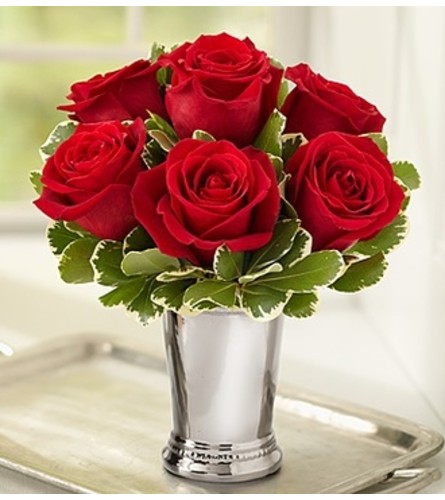 Julep Cup Rose Arrangement - Red