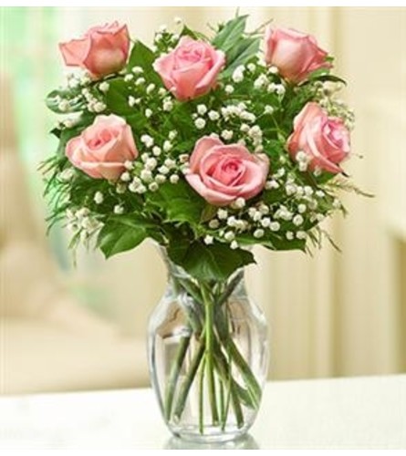 Rose Elegance™ Premium Pink Roses - 1/2 Dozen