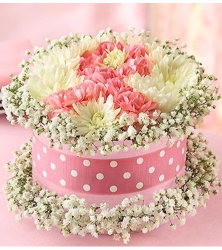 Fresh Flower Cake™ Pink Ribbon