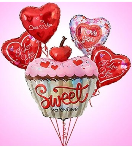 Sweet Valentine Cupcake Bouquet Bunch