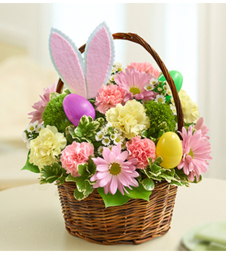 Easter Egg Basket with Bunny Ears