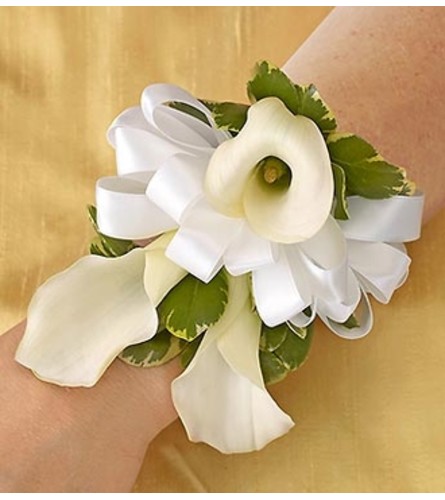 All White Corsage