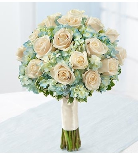 Blue and White Bridal Bouquet