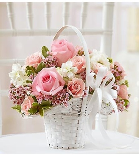 Pink and White Flower Girl Arrangement