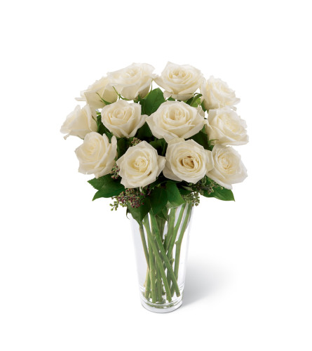 The FTD® White Rose Sympathy Bouquet