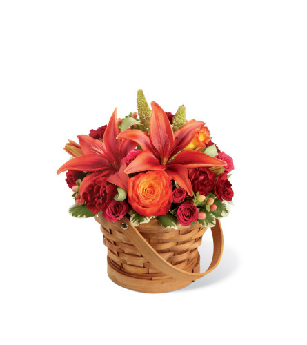 The FTD® Abundant Harvest™ Basket with Lilies