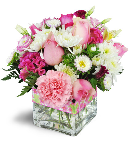 Luxe Footed Glass Vase Arrangement | Fresh Flowers Delivered Same Day