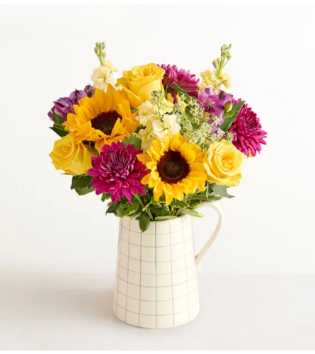 Golden Violet Harmony™ Bouquet - Deluxe. An arrangement by Sicola's Florist.