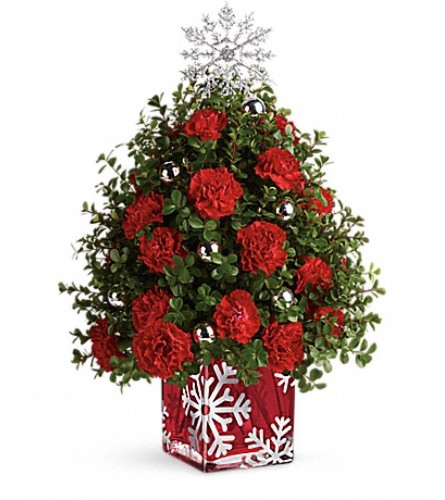 Teleflora's Sparkling Snowflake Tree