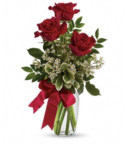 Thoughts of You Bouquet with Red Roses