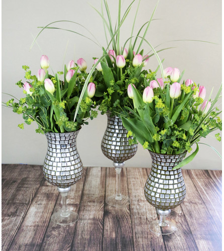 Mosaic Trio Tulip Arrangement