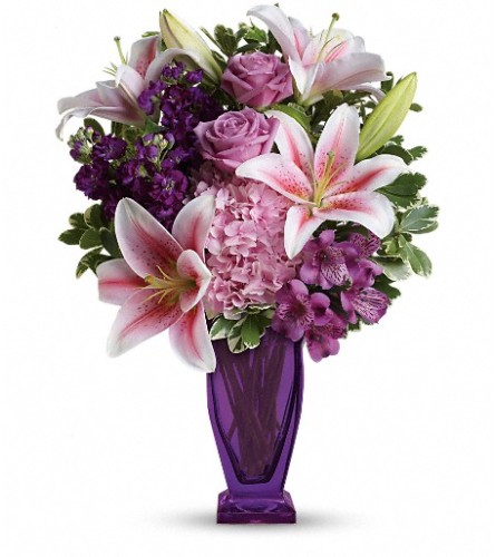 Teleflora's Blushing Violet Bouquet