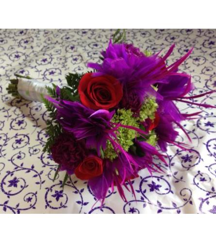 Popping Purple Bridal Bouquet