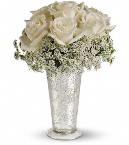 Teleflora's White Lace Centerpiece