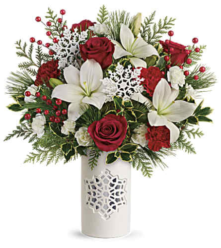 Teleflora's Festive Flurries Bouquet