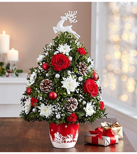 Santa's Sleigh Ride™ Holiday Flower Tree®