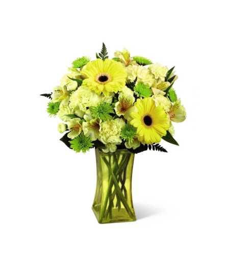 The FTD® Lemon Groove Bouquet - Standard. An arrangement by Grower Direct Acadia.