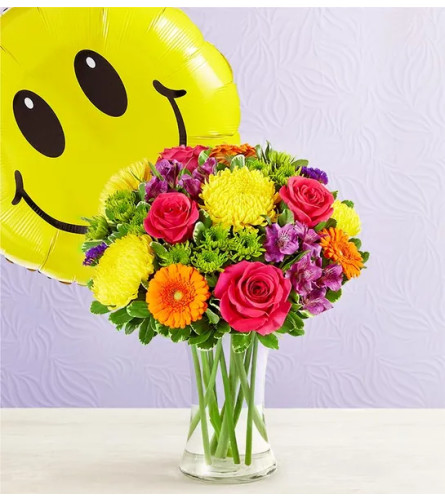 Fields of Europe® Celebration XL with Jumbo Smiley Balloon