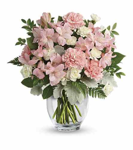 The Teleflora's Whisper Soft Bouquet - Deluxe. An arrangement by Marivel's Florist and Gifts.