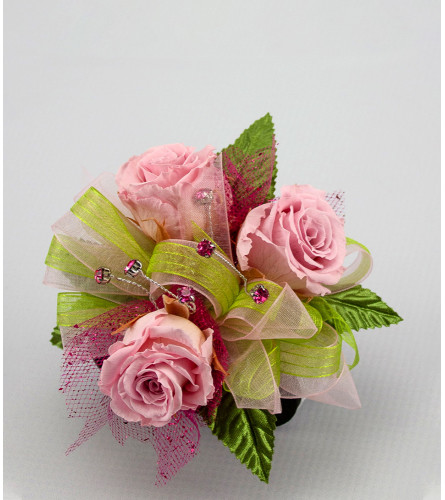 Keepsake Corsage - Preserved Pink Roses