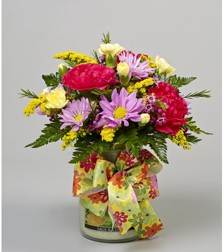 Large Cheerful Giver Candle Arrangement