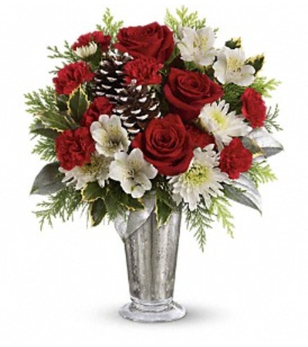 Timeless Winter Cheer. An arrangement by Vaillant Florist.