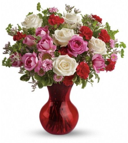 Teleflora's Splendid in Red Bouquet with Roses