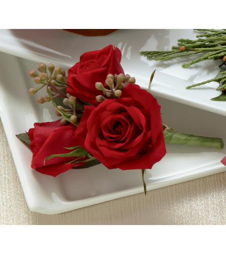 The FTD® Red Spray Rose Boutonniere