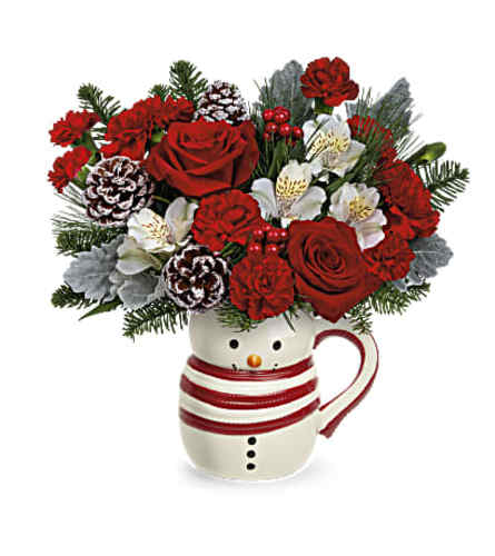 Teleflora's Send A Hug® Christmas Frosty Bouquet