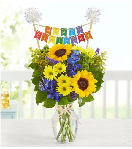 Fields of Europe® Summer and a Happy Birthday Banner