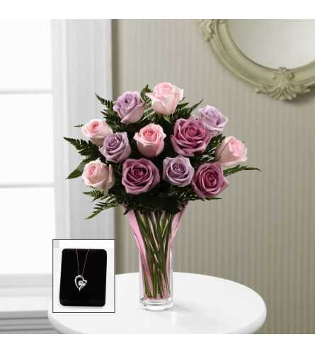 The FTD® Mixed Rose Bouquet with Pendant - Standard. An arrangement by Grower Direct Acadia.