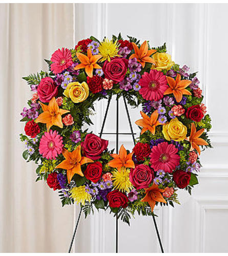 Serene Blessings Bright Standing Wreath