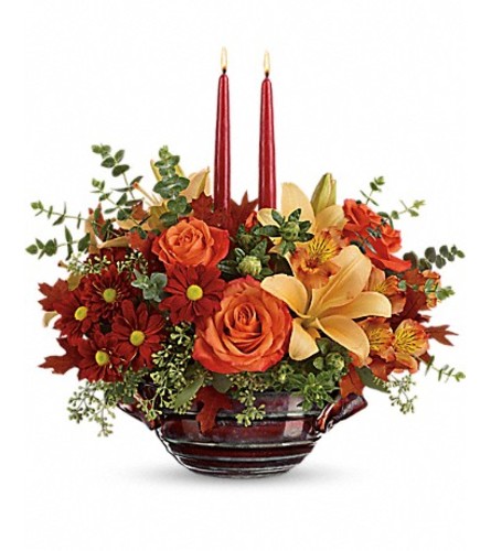 Teleflora's Autumn Gathering Centerpiece