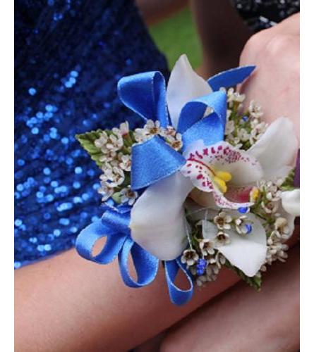 Beautiful in Blue - Orchid Corsage