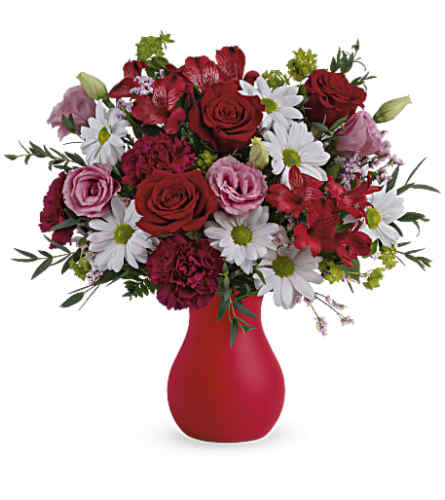 Teleflora's Kissed With Crimson Bouquet