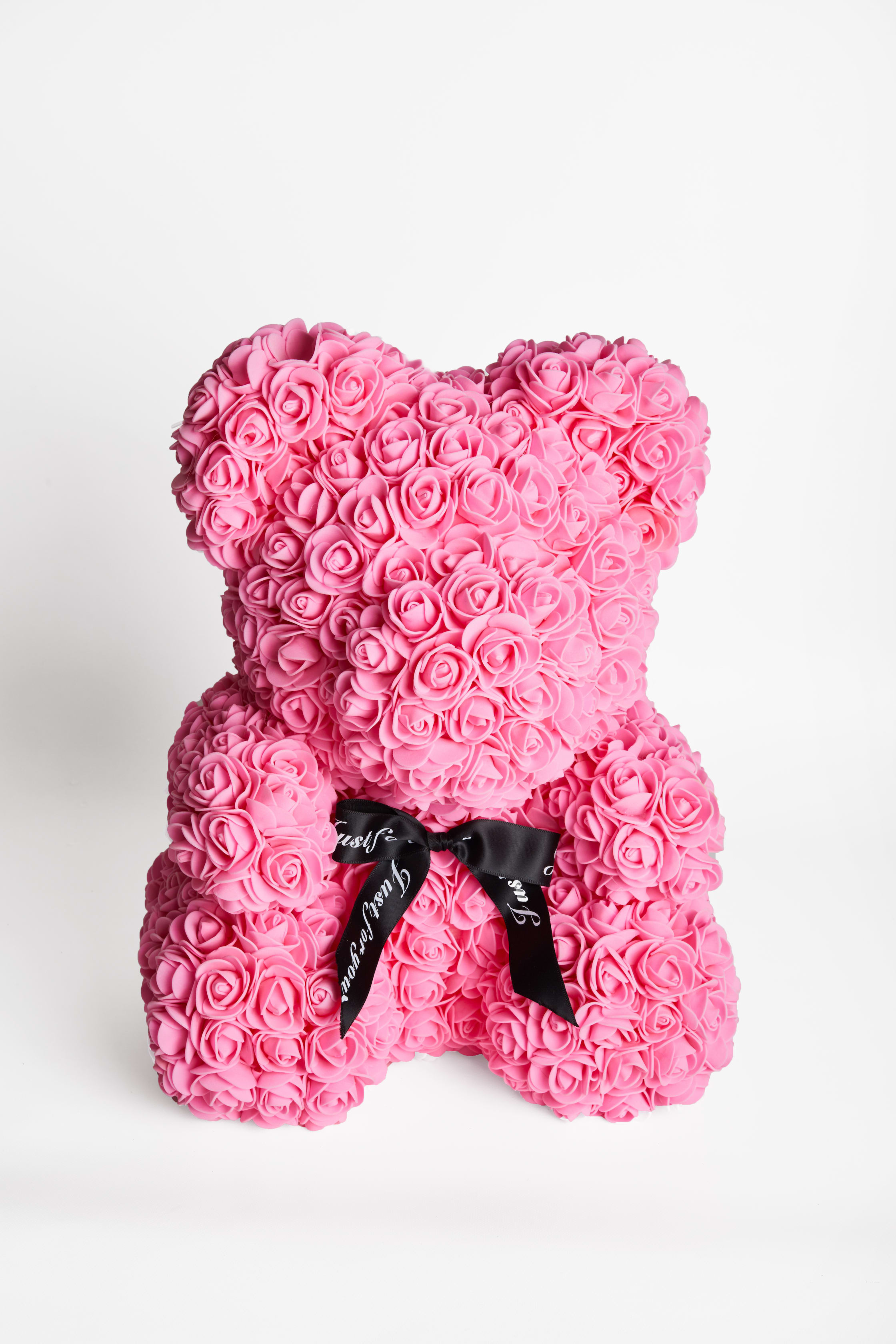 Pink Rose Teddy Bear with box. An arrangement by Grower's Flower Market and Gifts.