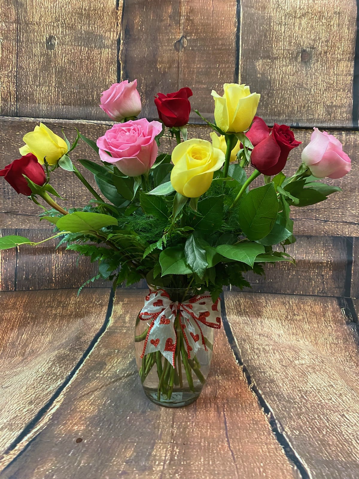 My Colorful Valentine. An arrangement by Flowers by Neil.