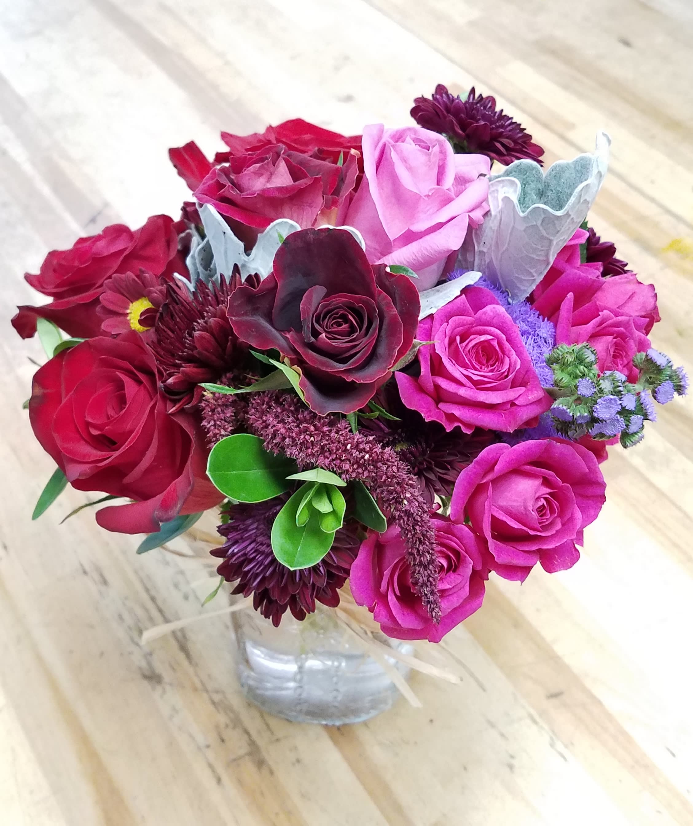 Hugs to You...touch of pink. An arrangement by Twigs Flower Company.