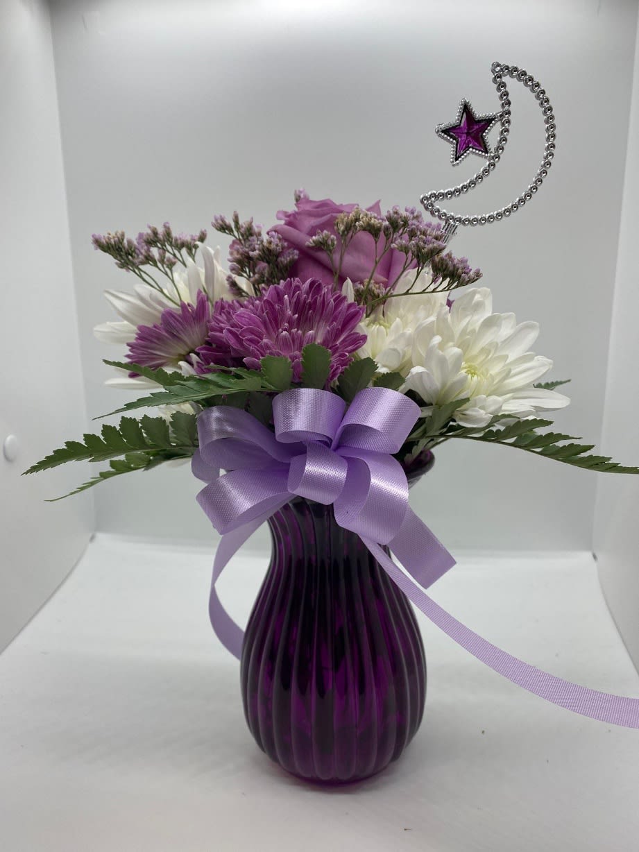 Daddy's Little Purple Princess Bouquet. An arrangement by Bayfield Blooms.